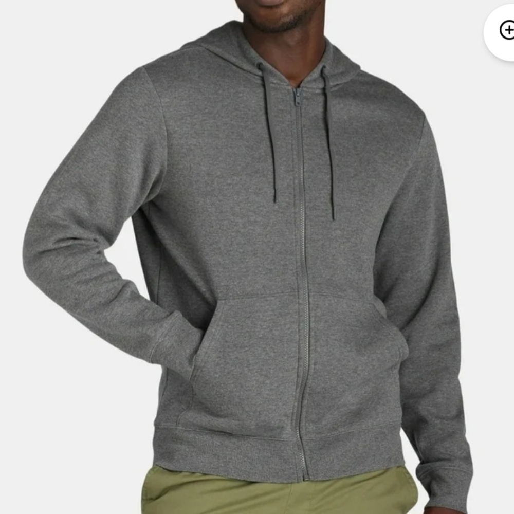Athletic Works Men's Gray Zip-Up Sweater